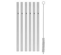 Pailles de 18 cm, set de 6 pièces, avec brosse, acier inoxydable, WMF