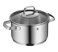 WMF Belmonte marmite grande 20 cm, couvercle en verre, marmite à viande induction 3,3 l, acier inoxydable poli Cromargan, non revêtu