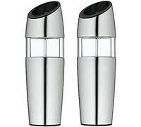 WMF Ceramill Lot de 2 moulins électriques en Acier Inoxydable Cromargan Mat 20 cm