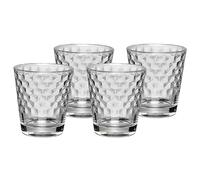 WMF CoffeeTime Lot de 4 Verres à Eau en Cristal résistant à la Chaleur avec Motif nid d'abeille 265 ML Passe au Lave-Vaisselle
