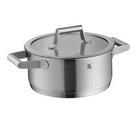 WMF Comfort Line Petite marmite 20 cm avec couvercle en verre Compatible induction 2,5 l Acier inoxydable Cromargan mat Graduation intérieure Empilable Non revêtu