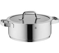WMF Compact Cuisine marmite grande 24 cm, couvercle en verre, rôtissoire induction 4,1 l, acier inoxydable poli Cromargan, graduation interne, empilable, non revêtu