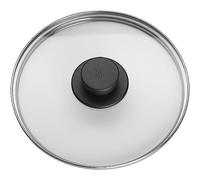 WMF Couvercle en verre de rechange, 22 cm, pour autocuiseurs de 3 l, 4,5 l, 6,5 l et 8,5 l, en verre résistant à la chaleur, poignée en plastique, passe au lave-vaisselle, noir