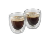 WMF cult tasses à expresso à double paroi en verre lot de 2, verres à double paroi 80 ml, effet flottant, verres thermiques, verre à expresso résistant à la chaleur
