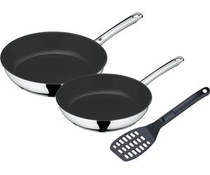 WMF Devil Bratpfannen-Set, 3-teilig, 24 cm + 28 cm + Pfannenwender 3201001278 4000530694508