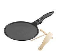 WMF Devil Poêle à crêpes 27 cm, Revêtement antiadhésif, Poêle induction en fonte d'aluminium, Poignée bakelite, Répartiteur et spatule à crêpe 0570044291
