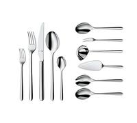 WMF Flame Plus set de couverts pour 12 personnes, 66 pièces, 60 pièces avec couverts de service, couteau à manche creux, Cromargan protector poli, résistant aux rayures, passe au lave-vaisselle