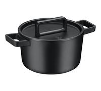 WMF Flavour Cocotte 22 cm en fonte pour induction - Batterie de cuisine en fonte émaillée - Casserole - Couvercle en fonte - Couvercle avec picots de condensation - Élégance moderne - Noir