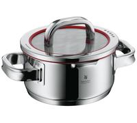 WMF Marmite Function 4 16 cm 1,4 l, couvercle en verre, induction, 4 fonctions, inox Cromargan rouge
