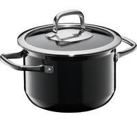 WMF Fusiontec Compact Kochtopf mit Glasdeckel, 18 cm, Black 3201111561 4000530730671