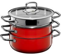 WMF Fusiontec Compact Topf-Set, 3-teilig, Red 3201111553 4000530730572