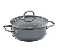 WMF Fusiontec Essential Grande marmite en céramique high-tech anti-rayures, non revêtue, gris, 20 cm, avec couvercle en verre, 2,4 l, fabriquée en Allemagne