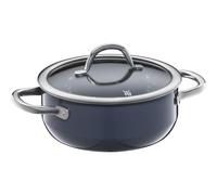 WMF Fusiontec Inspire Grande marmite en céramique high-tech anti-rayures, non revêtue, 20 cm, avec couvercle en verre, 2,4 l, bleu foncé, fabriquée en Allemagne