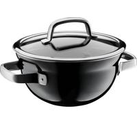 WMF Fusiontec Mineral Plat de cuisson avec couvercle en verre 20 cm, petite casserole induction 2,3l, céramique high-tech, résistant aux rayures, gris