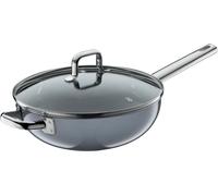 WMF Fusiontec Mineral Wok mit Glasdeckel, 28 cm, Platinum 3201113916 4000530750693