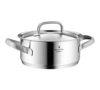 WMF Gourmet Plus marmite petite 16 cm, couvercle en métal avec ouverture vapeur, cocotte à induction 1,4 l, acier inoxydable Cromargan mat, graduation interne