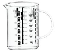WMF Gourmet Verre doseur 1 l, Verre résistant à la Chaleur, Verre doseur 1 l, Graduation pour litres, millilitres, Tasses et grammes