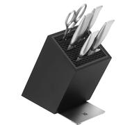 WMF Grand Gourmet Advantage bloc à couteaux avec set de couteaux 6 pièces, fabriqué en Allemagne, 4 couteaux forgés, ciseaux de cuisine, bois de hêtre, Performance Cut