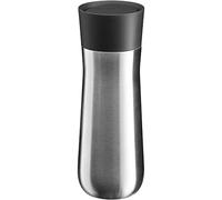 WMF Impulse Gobelet isotherme 350 ml avec fermeture automatique, ouverture à 360°, tasse à café à emporter garde les boissons chaudes pendant 8 h et froides pendant 12 h, argenté