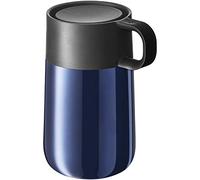 WMF Impulse Mug de voyage isotherme en acier inoxydable 0,3 l avec fermeture automatique, ouverture à 360°, garde les boissons froides pendant 6 heures/12 heures, bleu