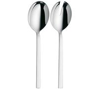 WMF Lyric Plus couverts à salade en acier inoxydable 23,7 cm, fourchette à salade, cuillère de service, protection Cromargan partiellement mate, résistante aux rayures, passe au lave-vaisselle