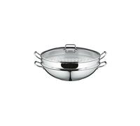 WMF Macao Wok-Set 36cm 4 pièces Cromargan argent