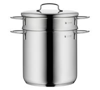 WMF Marmite à pâtes avec couvercle 18cm (718826040), Acier inoxydable, Poêle + casserole, Argent