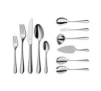 WMF Merit set de couverts pour 12 personnes, 66 pièces, 60 pièces avec couverts de service, couteau à manche creux, Cromargan protector poli, résistant aux rayures, passe au lave-vaisselle