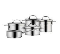WMF Mini Advantage set de casseroles induction petit 5 pièces, set de casseroles avec couvercle en métal, acier inoxydable Cromargan, set de casseroles empilable idéal pour les petites portions