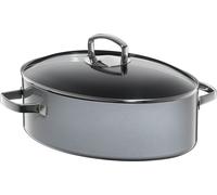Wmf Fusiontec Mineral Rôtissoire Avec Couvercle En Verre, Ovale, 36 Cm, Platinum