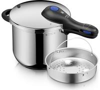 WMF Perfect Plus One Pot Schnellkochtopf mit Dampfgareinsatz, 22 cm, 6,5 Liter 1512001128 4000530725134