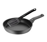 WMF Permadur Premium poêle à frire à induction 28 cm, avec spatule, aluminium revêtu, poignée plastique avec protection contre les flammes