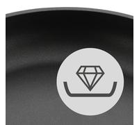 WMF, poêle en acier inoxydable PermaDur Premium, 24 cm, noire