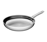 WMF Profi Poêle 24 cm Induction, poêle en acier inoxydable non revêtue, acier inoxydable Cromargan, allant au four