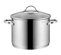 WMF Provence Plus Marmite à légumes pour Induction 24 cm, Couvercle en Verre, Grande Casserole 8,8 l, en Acier Inoxydable Cromargan Poli, Grande Casserole Non revêtue, Passe au Four