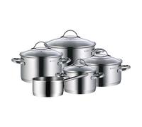 WMF Batterie de cuisine Provence Plus 07.2155.6380 - Acier inox 9 p., couvercles verre, induction