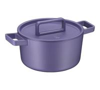 WMF Saveur Cocotte en Fonte avec Couvercle, Induction, Émaillée, 24 cm, Couvercle en Fonte, Points de Condensation, Élégance Moderne, Violet