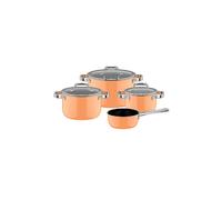 WMF Fusiontec Mineral Pro, Topf-Set, 4-teilig, Papaya Orange 3201114057 4000530759467