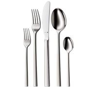 WMF Sonic Ménagère en acier inoxydable pour 6 personnes, Ménagère 30 pièces, Couteau à manche creux, Cromargan Protect poli, Résistant aux rayures, Passe au lave-vaisselle