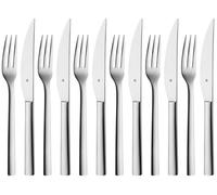 WMF – Set de couverts à steak NUOVA – Cromargan inox 18/10, lave-vaisselle – 12 pièces