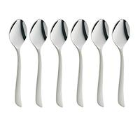 WMF Virginia ensemble de cuillères à expresso 6 pièces, 10,8 cm, cuillère à expresso Cromargan protéger en acier inoxydable partiellement mat, petites cuillères résistantes aux rayures, lavables au l