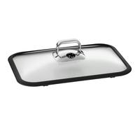 WMF Vitalis Couvercle en verre avec bord en silicone 41 x 27 cm Couvercle de rechange pour Vitalis Aroma 6,5 l Accessoires Vitalis Joint en silicone Passe au lave-vaisselle