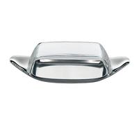 WMF Wagenfeld beurrier en acier inoxydable 22 x 11 cm, avec couvercle en plastique, beurrier Cromargan en acier inoxydable mat, va au lave-vaisselle