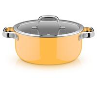 WMF WMF FT Mineral Pro Pots Fusiontec Mineral Pro, Bratentopf mit Deckel, 24 cm, Mango Yellow