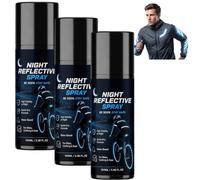 WMGDLP Spray réfléchissant de nuit - Revêtement de sécurité de nuit transparent pour l'extérieur, Spray de finition réfléchissant invisible pendant la journée, (3PCS)