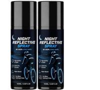 WMGDLP Spray réfléchissant de nuit - Revêtement de sécurité de nuit transparent pour l'extérieur, Spray de finition réfléchissant invisible pendant la journée, (2PCS)