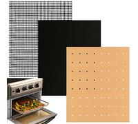 WMKGG Lot de 3 tapis de four réutilisables et antiadhésifs compatibles avec Cuisinart, Breville, Ninja Foodi, Kalorik, Emeril Lagasse 22,9 x 27,9 cm