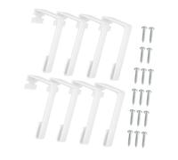Wmqbjta Attaches de Rideaux pour : Clips, Supports, Sangles et Fixations Robustes en Polypropylène, Fixation Murale, Pression Facile, N'abîme, 8 Pièces