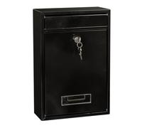 Wmqbjta Boîte aux Lettres en Métal avec Construction Fermée et Dimensions Réduites pour Dépôt Rapi Courrier et Rangement Organisé s Lettres Adaptée à un Mur, Noir, TX0020-1 Noir