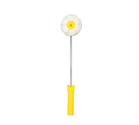 Wmqbjta Brosse à Peindre Rouleau D'Angle Spécial Plinthe Manche Ergonomique En Acier Inoxydable et PP Adapté Aux Aux Projets de Peinture D'I, Jaune